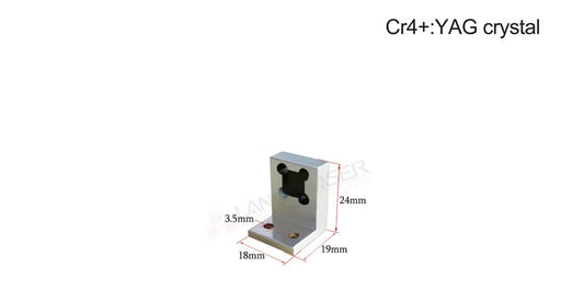Laser Crystal com Frame, Cr4 + YAG Laser Cabeça Piece